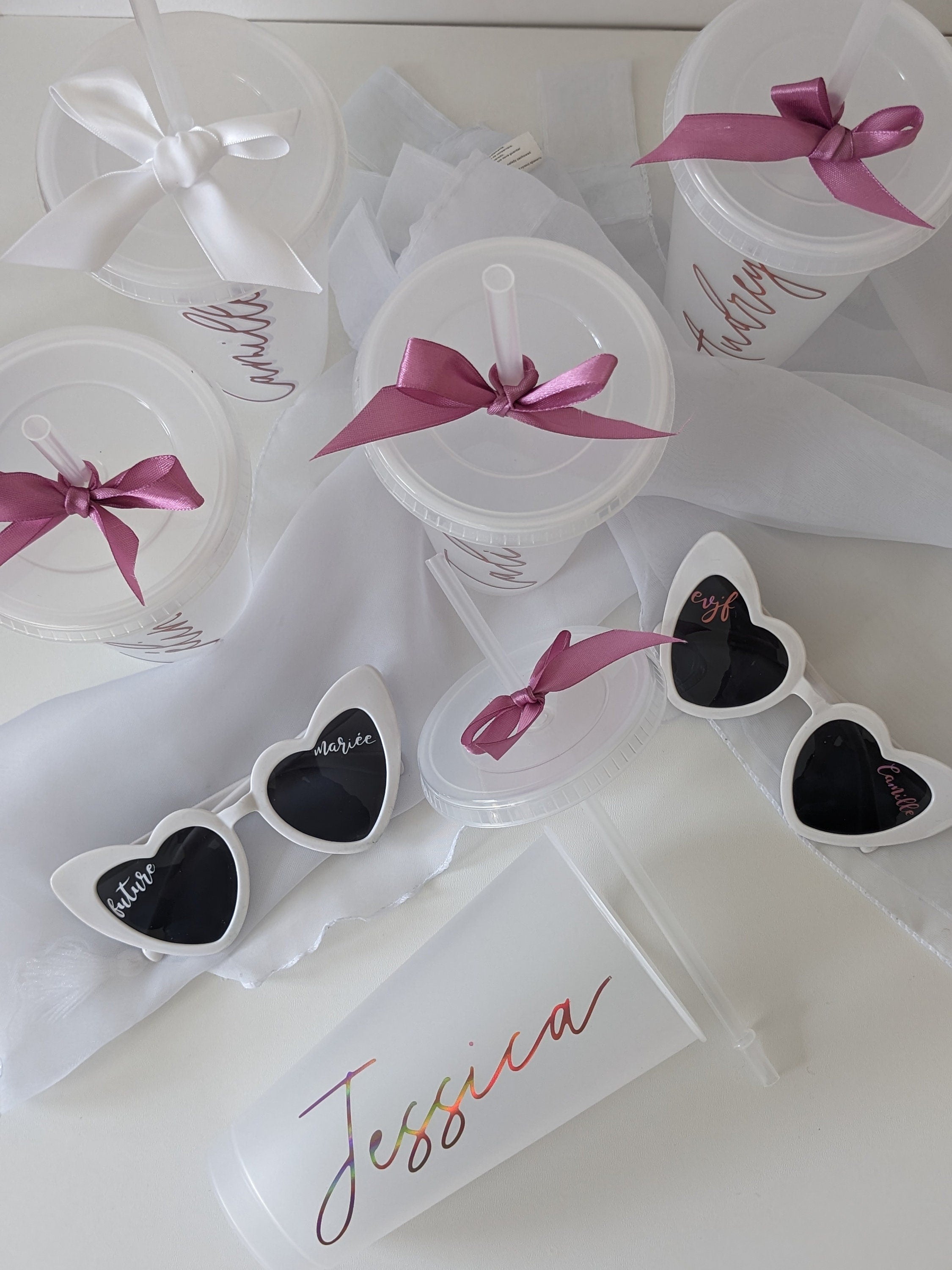 Lunettes de soleil personnalisées pour mariage accessoire photo evjf stickers lunettes soleil anniversaire lunette soleil coeur