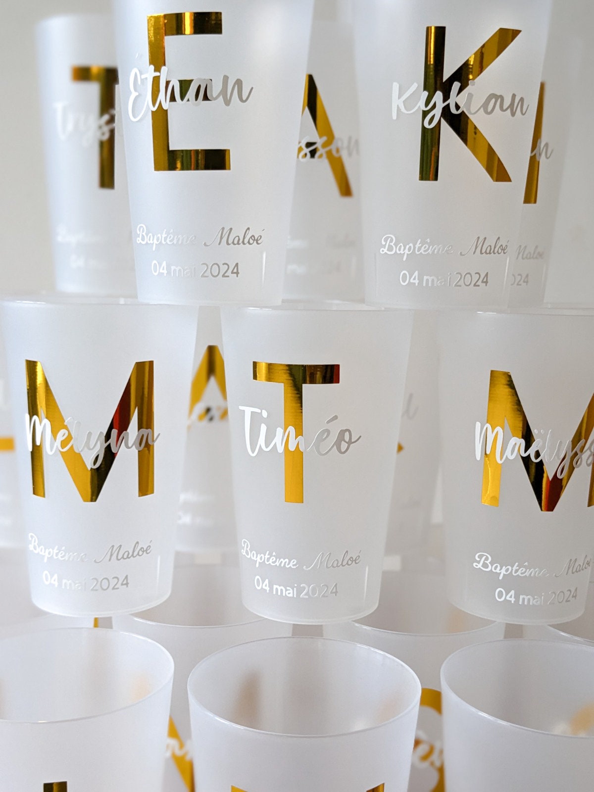 Gobelet Personnalisé Avec Initiale et Prénom Invités