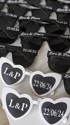 Lunettes personnalisées mariage accessoire photo evg stickers branche lunettes soleil homme personnalisées anniversaire lunette soleil coeur