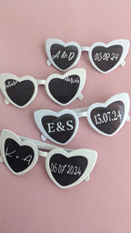 Lot lunettes de soleil personnalisées mariage stickers lunettes soleil couple lunette soleil coeur accessoires photo evjf