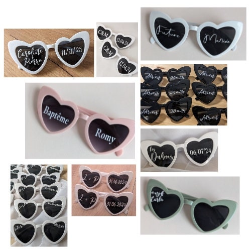 lunettes coeur personnalisées