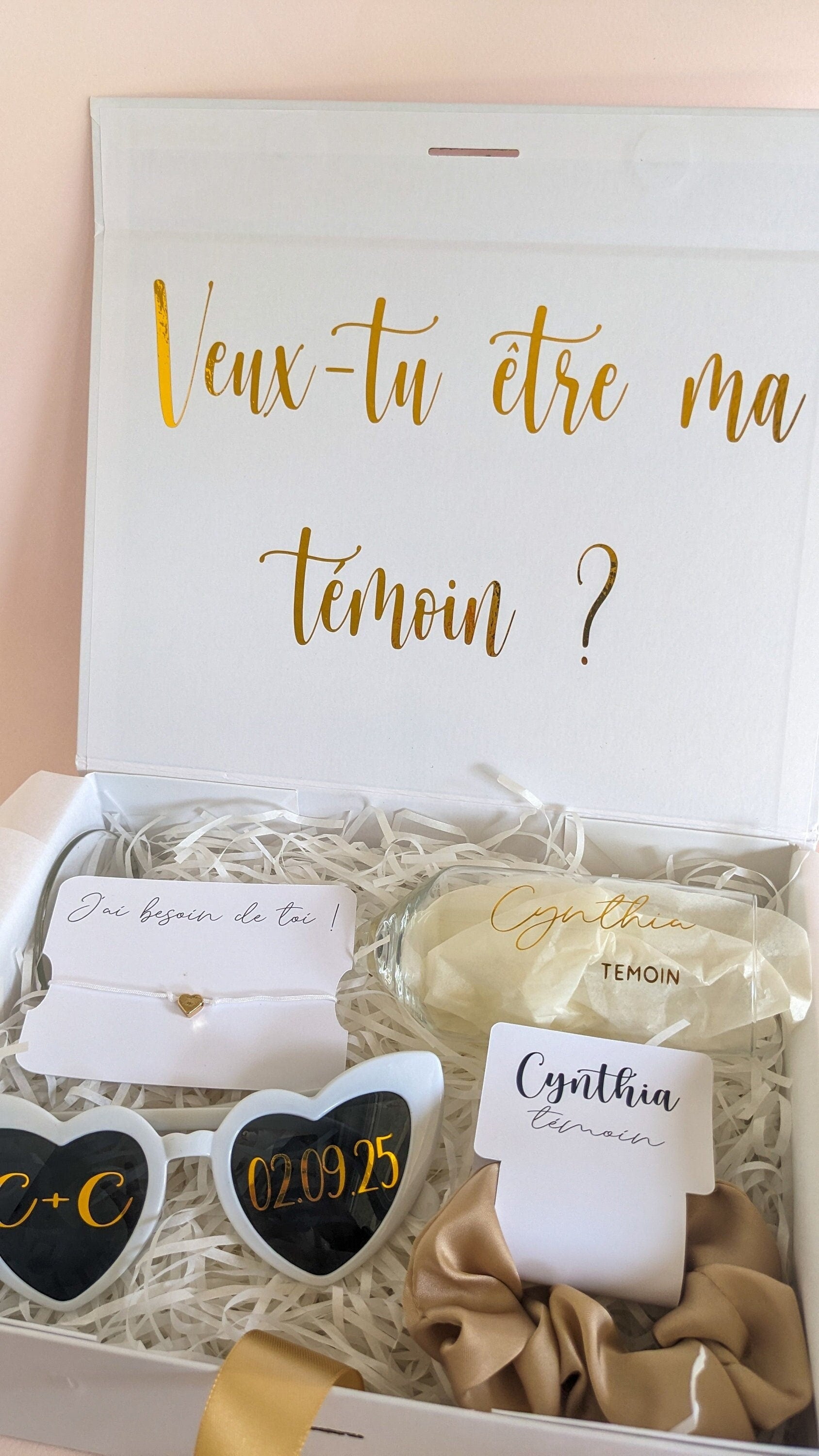 Cadeau témoin mariage demande personnalisé cadeau demoiselle d'honneur coffret flute champagne mariage demande demoiselle d'honneur bracelet