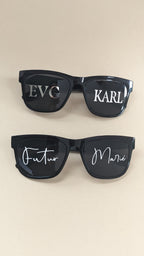 Lot lunettes de soleil personnalisées mariage stickers lunettes soleil couple lunette soleil coeur accessoires photo evjf