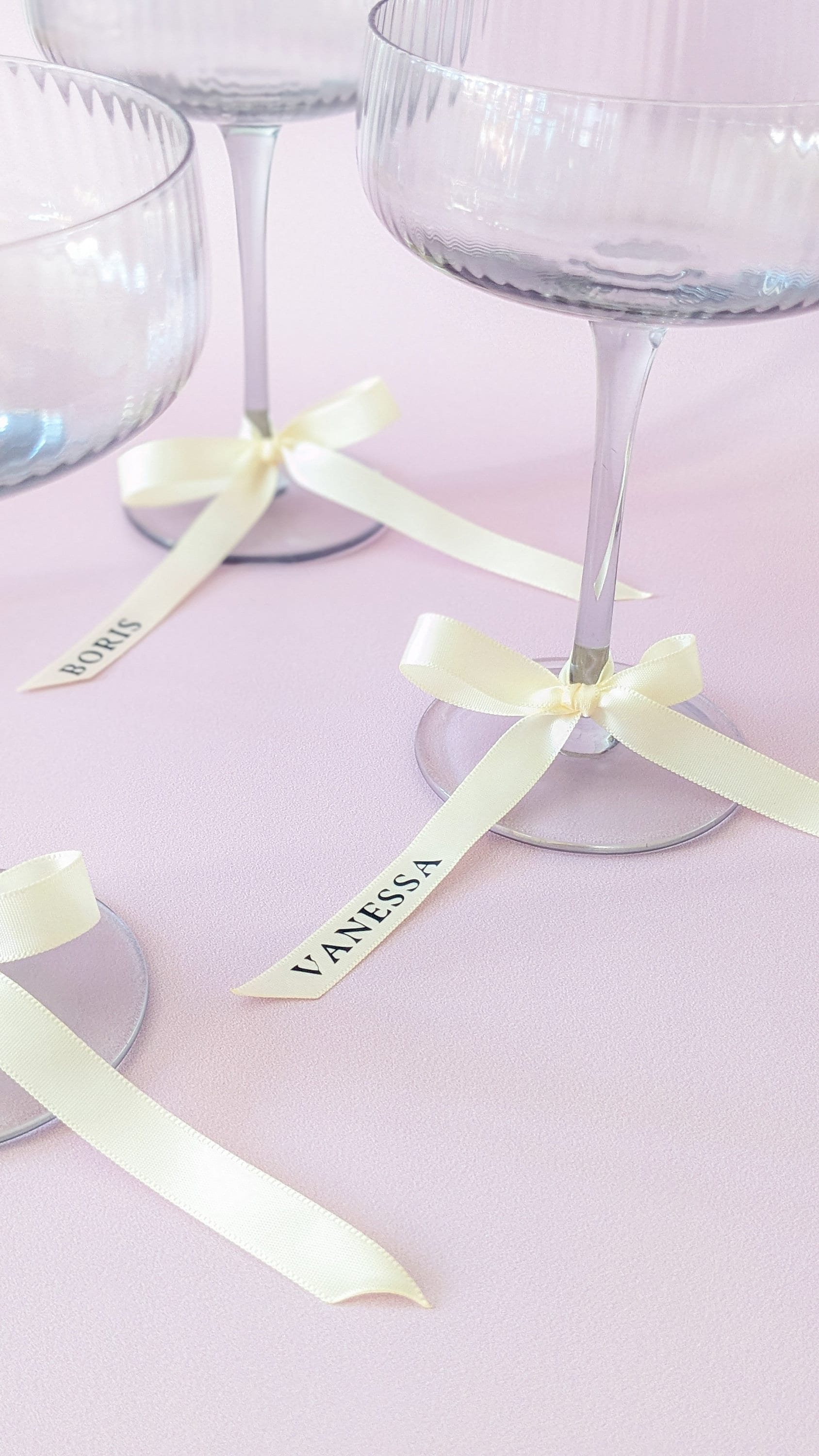 ruban satin personnalisé marque place mariage