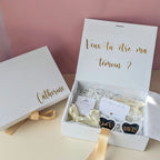 Cadeau témoin mariage demande personnalisé cadeau demoiselle d'honneur coffret flute champagne mariage demande demoiselle d'honneur bracelet