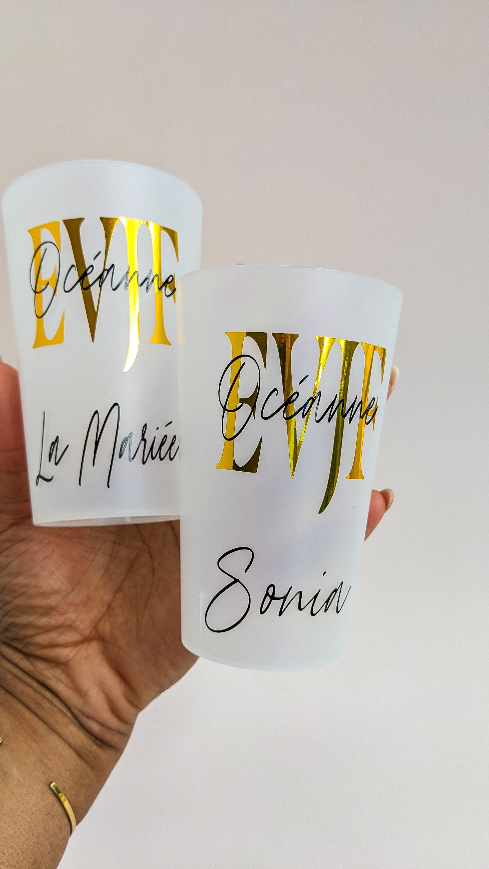 gobelet personnalisé evjf accessoires personnalisés future mariée cadeau invité evjf décoration personnalisée gobelet anniversaire mariage