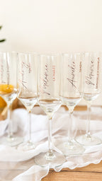 Coupe de Champagne Personnalisé Cadeau Demoiselle d'Honneur Demande Témoin Flûte Personnalisé Mariage Sticker Flûte Champagne Mariage Noir