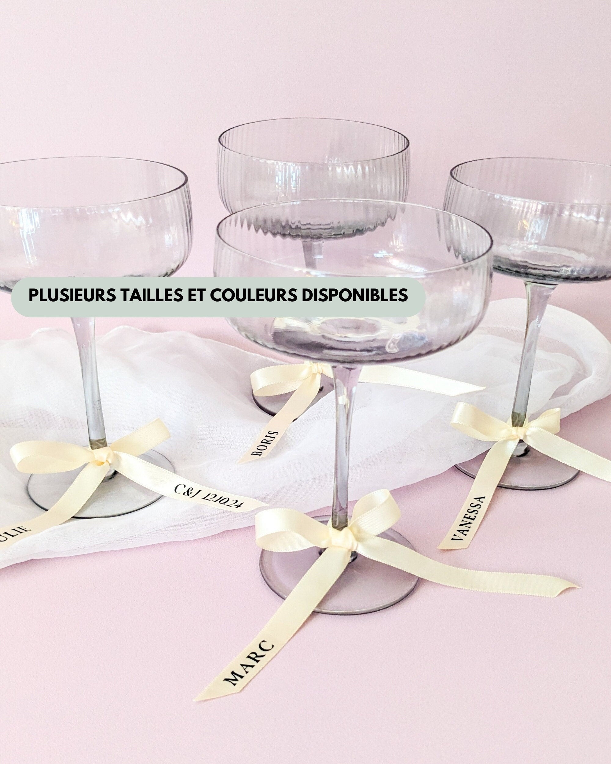 Custom Wine Glass Name Ribbon Wedding Place Setting Drink Tags With Bow Wedding Decor for Table Seating Bow Drink Name Tag for Bachelorette