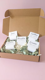 Satin scrunchie bridesmaid proposal gift for the bride silk scrunchie for wedding accessories bachelorette party gift for her