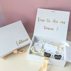 Boîte cadeau flûte personnalisé demande témoin mariage cadeau demoiselle d'honneur veux tu être ma témoin bracelet cadeau box témoin
