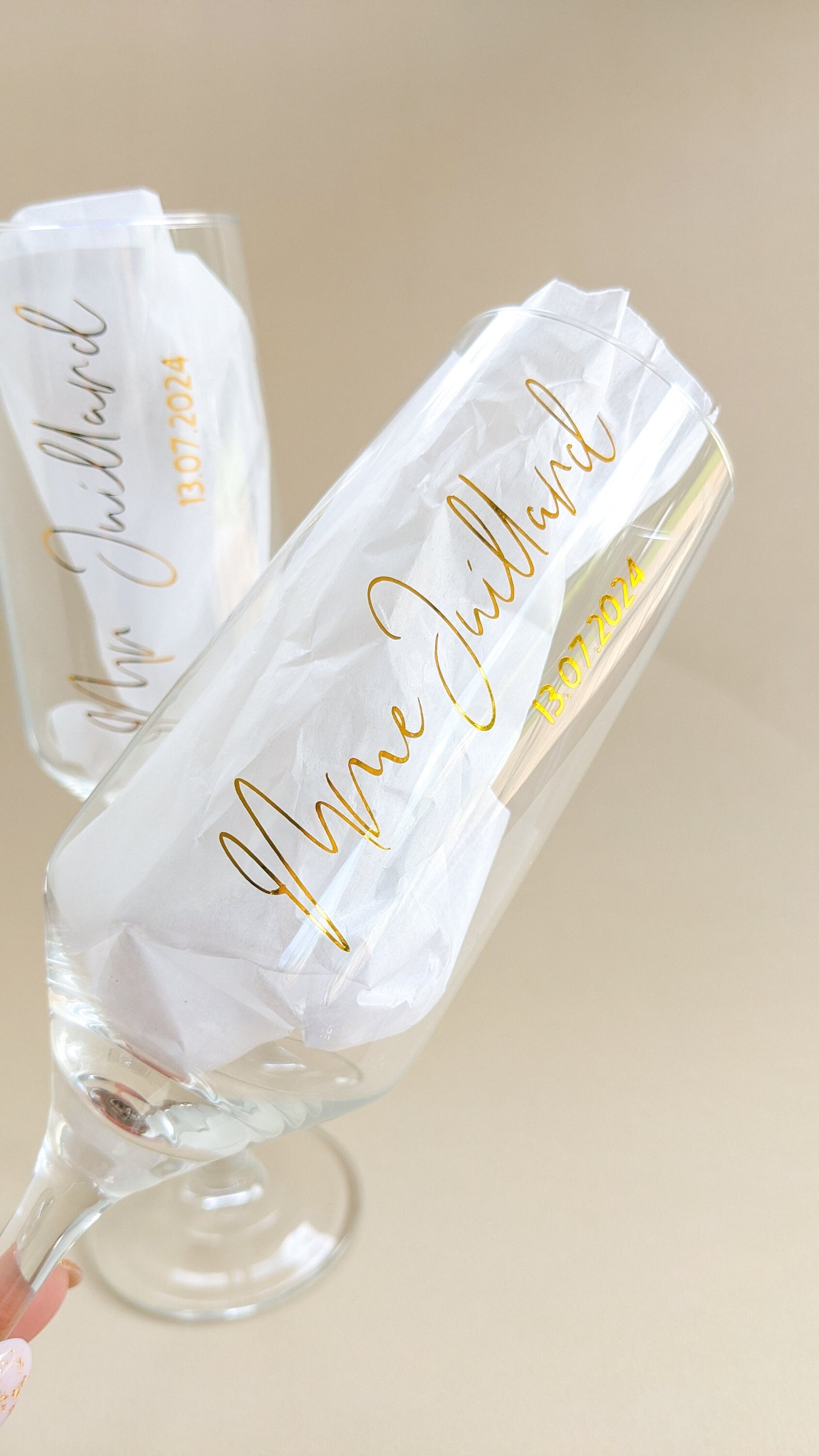 Coupe de Champagne Personnalisé Cadeau Demoiselle d'Honneur Demande Témoin Flûte Personnalisé Mariage Sticker Flûte Champagne Mariage Noir