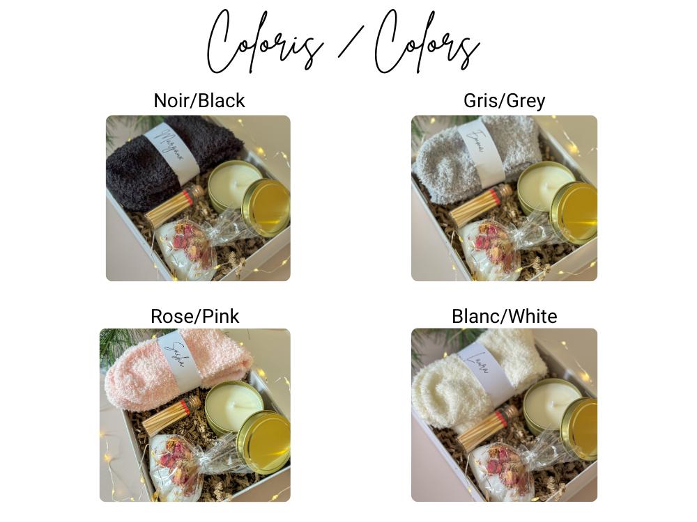 Cadeau Maîtresse Noël Coffret Bougie Cadeau Noël Collègue Coffret Cadeau Box Femme Chaussette Pilou Pilou Noël Cadeau Nounou Personnalisé