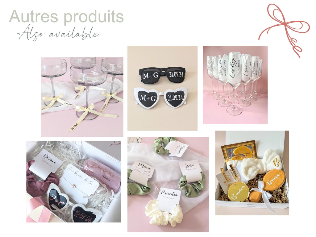 Bridesmaid proposal gift box personalized heart shaped sunglasses wedding gift will you be my maid of honor proposal gift box green