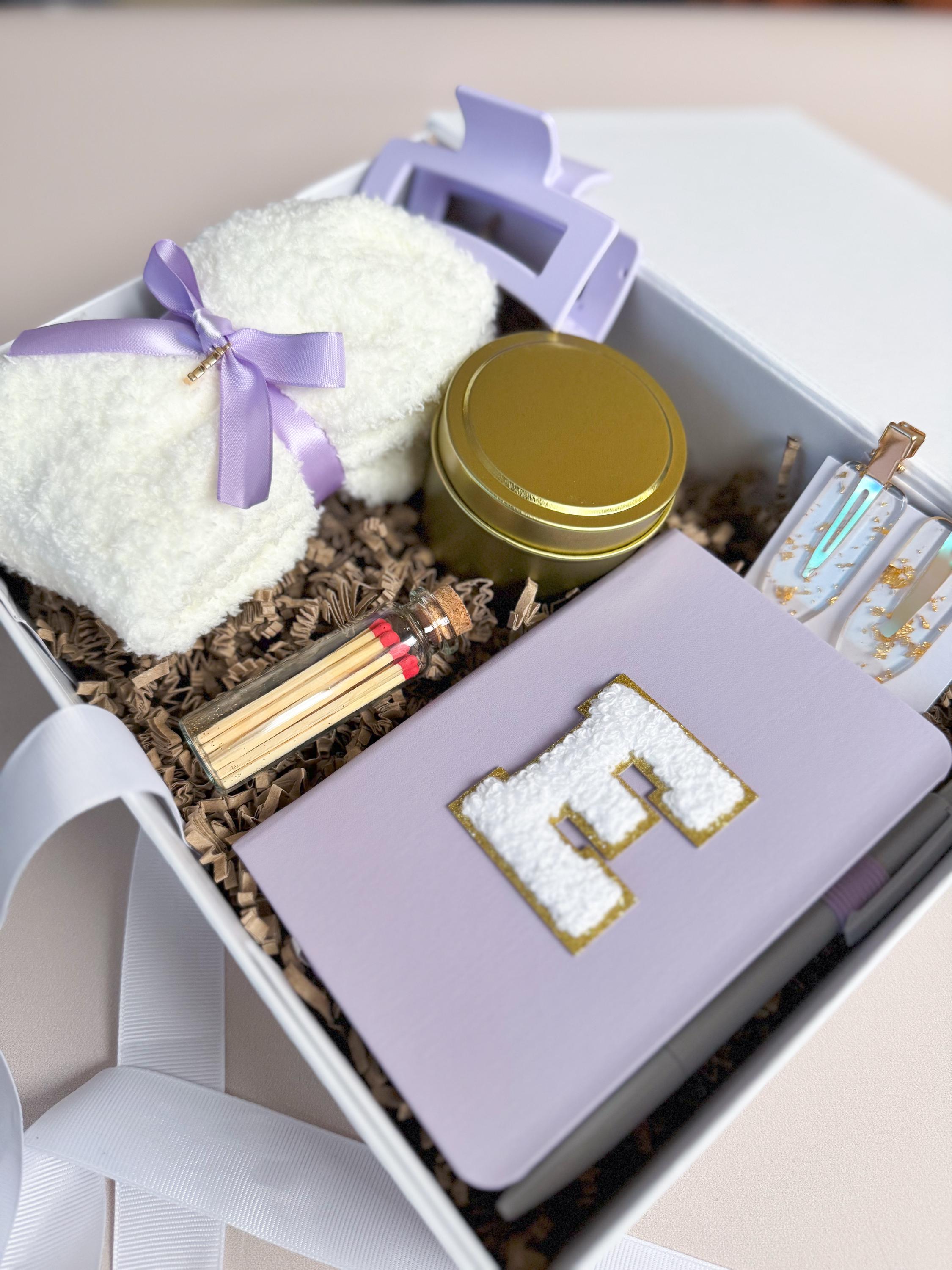 Teen Girl Gift Box College Care Package Comfort Relaxation Gift Set Fuzzy Sock Self Care Birthday Gift for Her Student Cozy Winter Box Candl