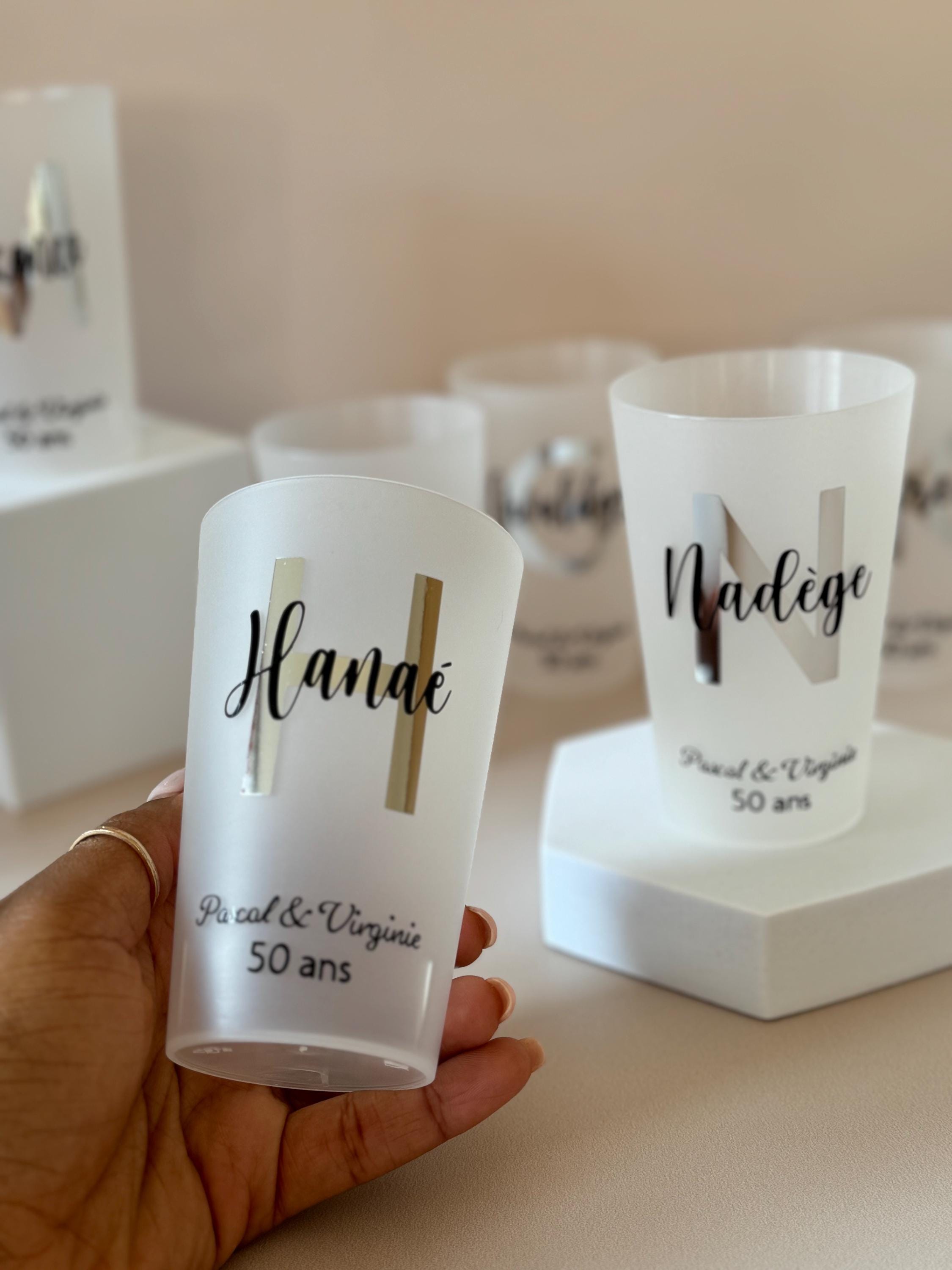 Gobelet Personnalisé Avec Initiale et Prénom Invités