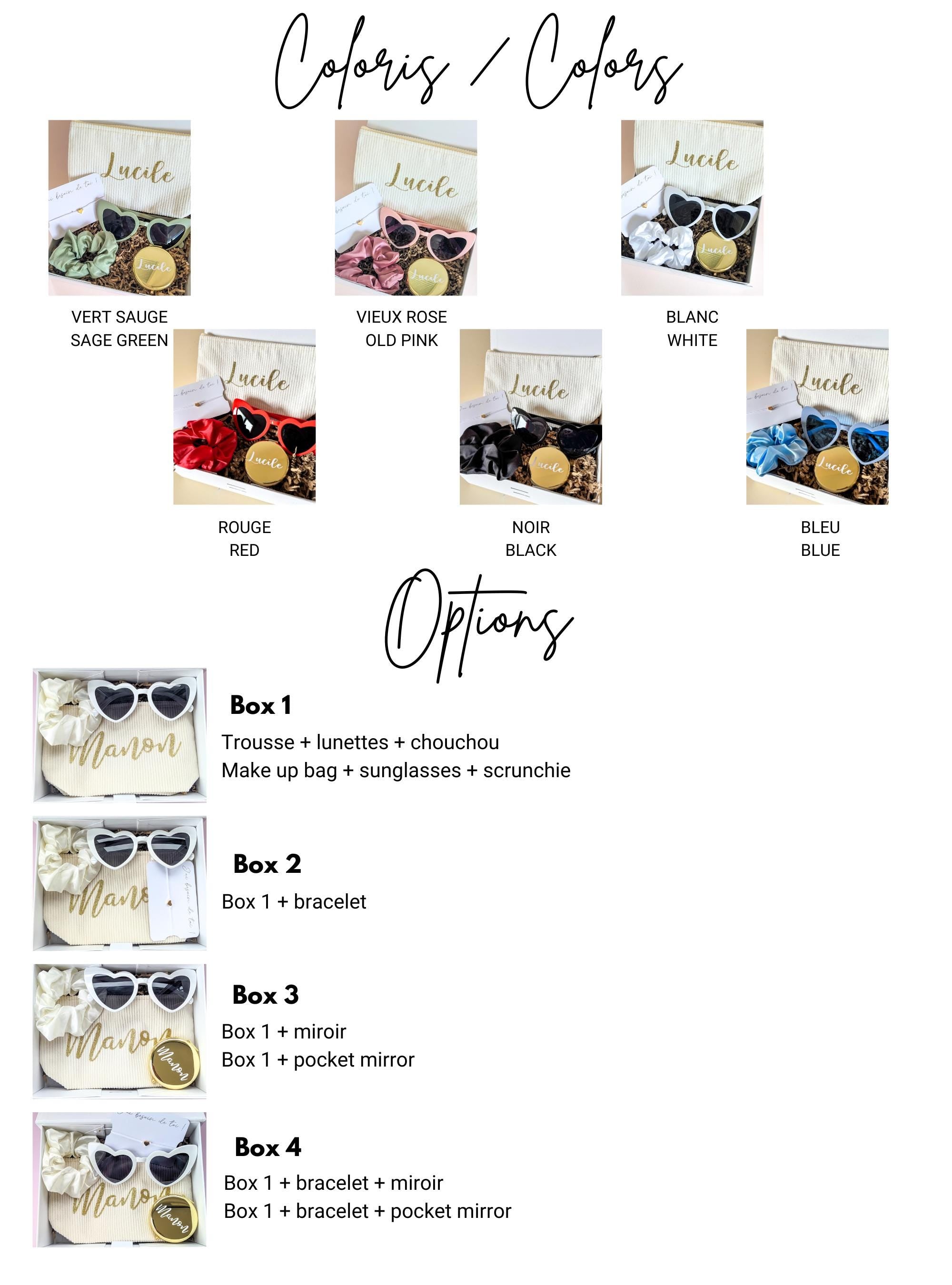 Bridesmaid proposal gift box personalized heart shaped sunglasses wedding gift will you be my maid of honor proposal gift box green