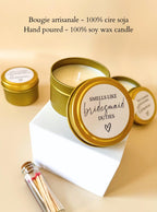 Bridesmaid Candle Gift for Wedding Party Favor Bridal Shower Thank You Present Gold Tin Candle Package for Bride Wedding Keepsake Maid Honor