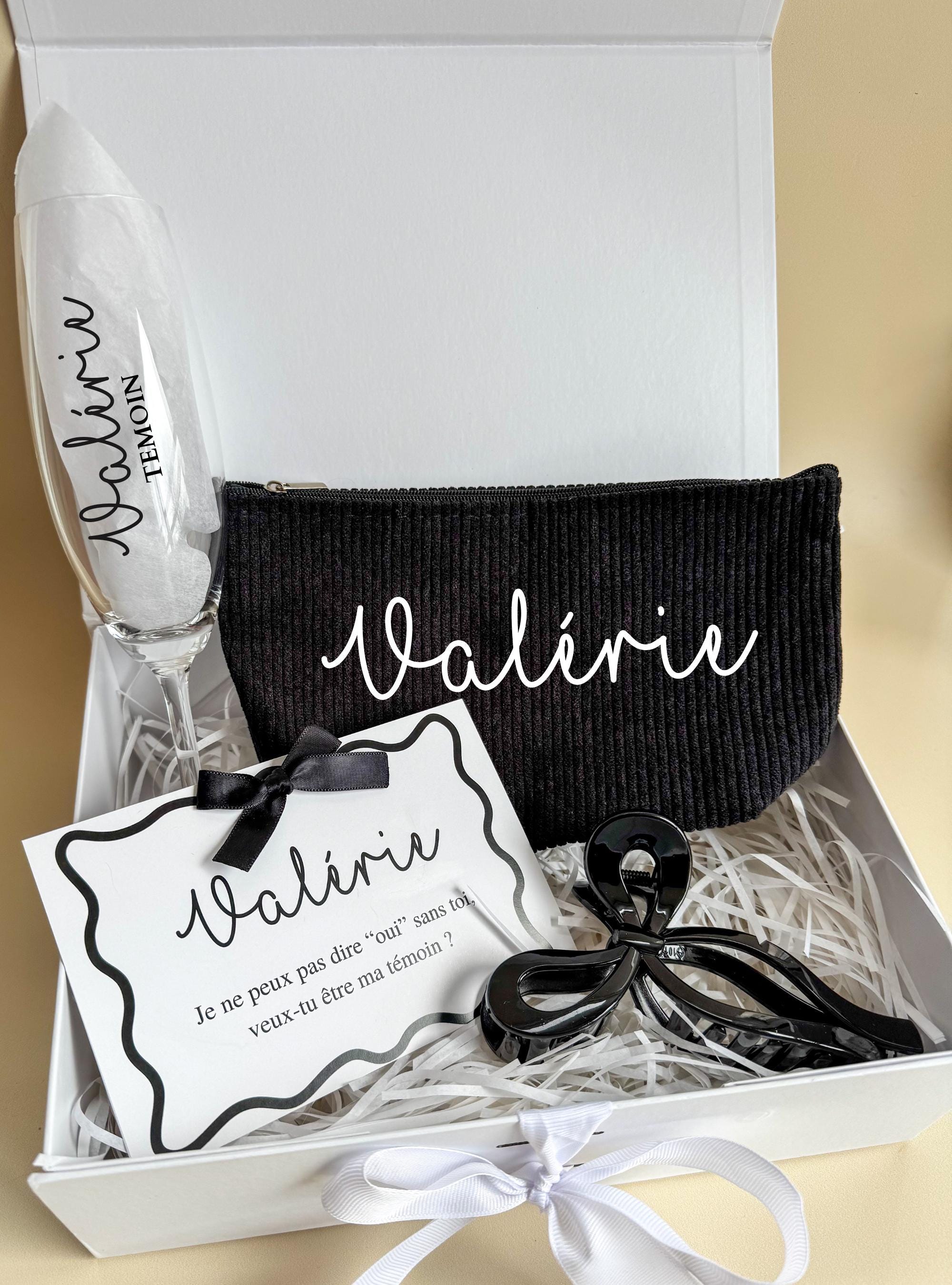 Luxury Bridesmaid Proposal Gift Box Champagne Flute Wedding Present Hair Clip Thank You Package Bridal Shower Party Gift Personalized Box