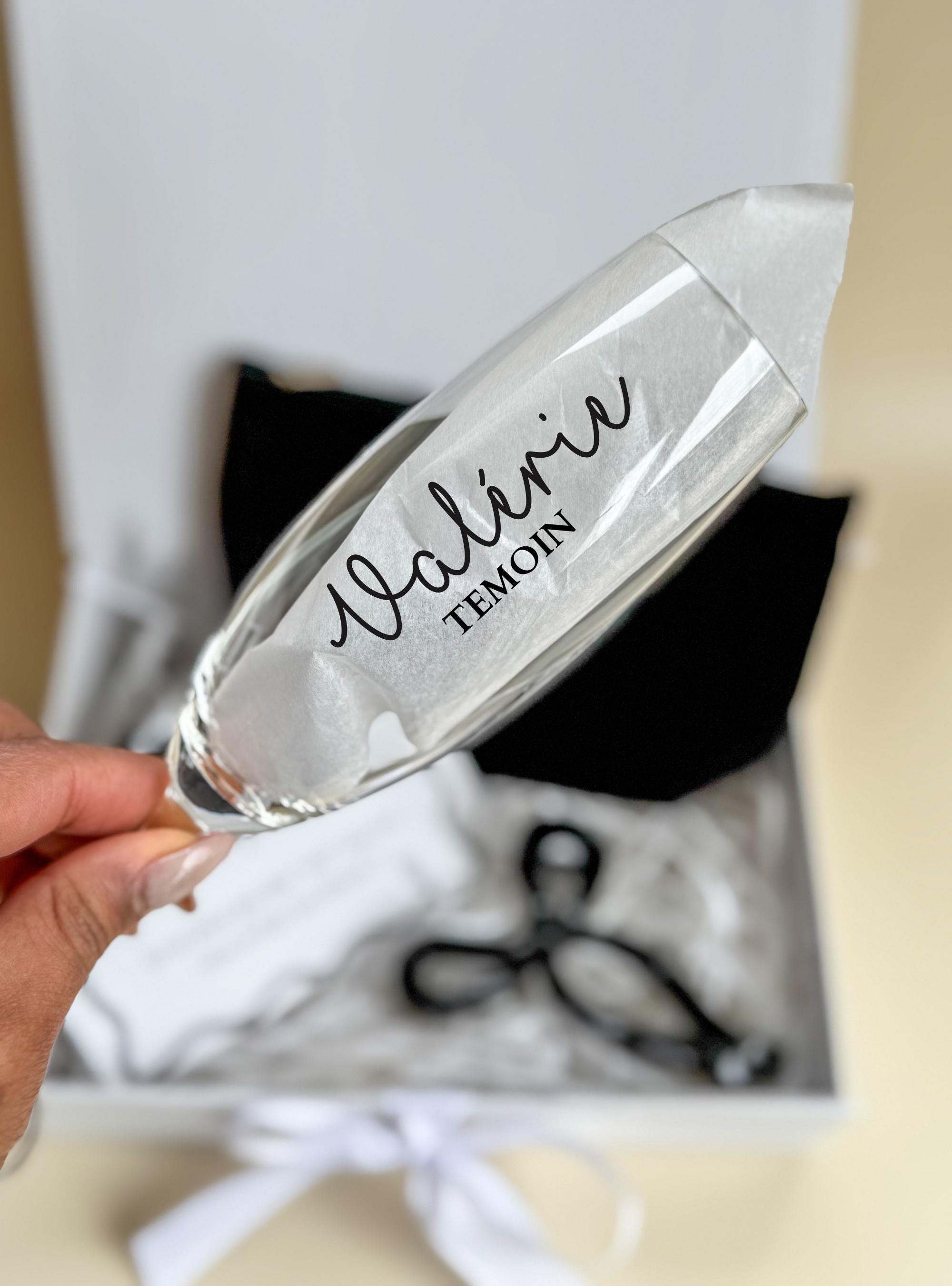 Luxury Bridesmaid Proposal Gift Box Champagne Flute Wedding Present Hair Clip Thank You Package Bridal Shower Party Gift Personalized Box