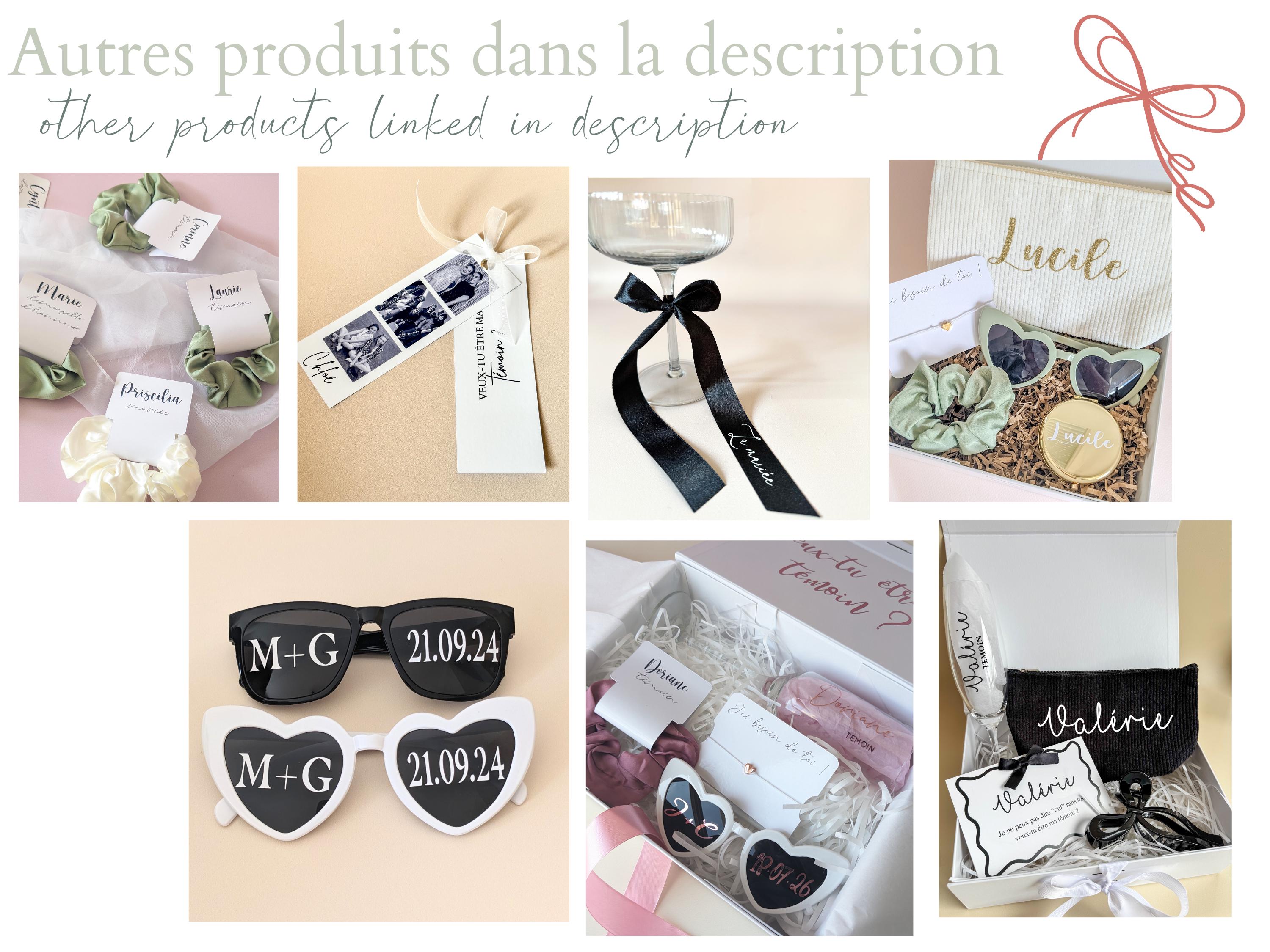 Custom Gift Proposal Bridesmaid Box Candle Wedding Enamel Pin Bridal Party Sunglasse Bridesmaid Scrunchie Maid of Honor Proposal Candle Gift