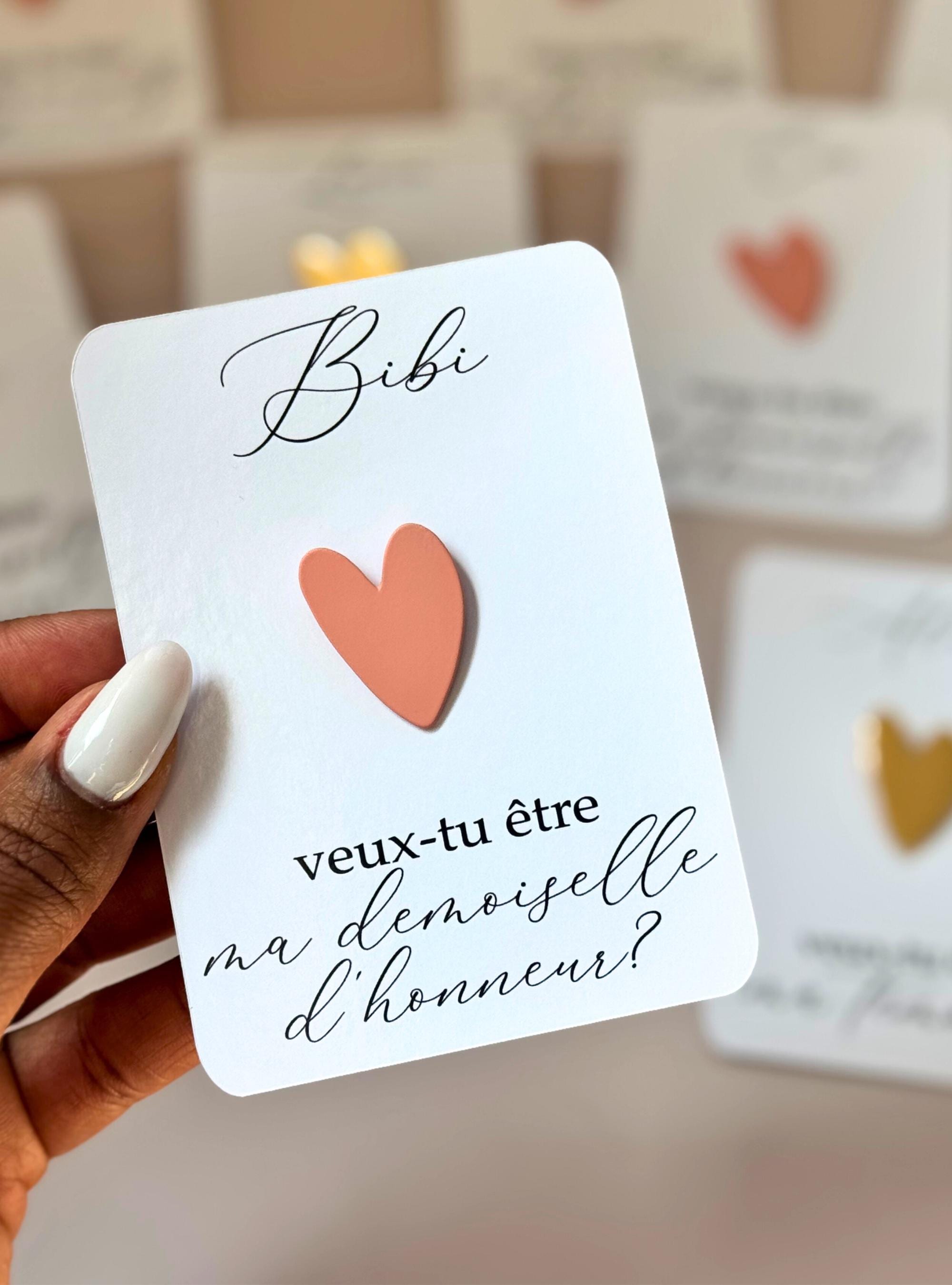 Heart Enamel Pin Bridesmaid Proposal Card Enamel Bridal Party Favor Gift Bridesmaid Jewelry Will You Be My Bridesmaid Card