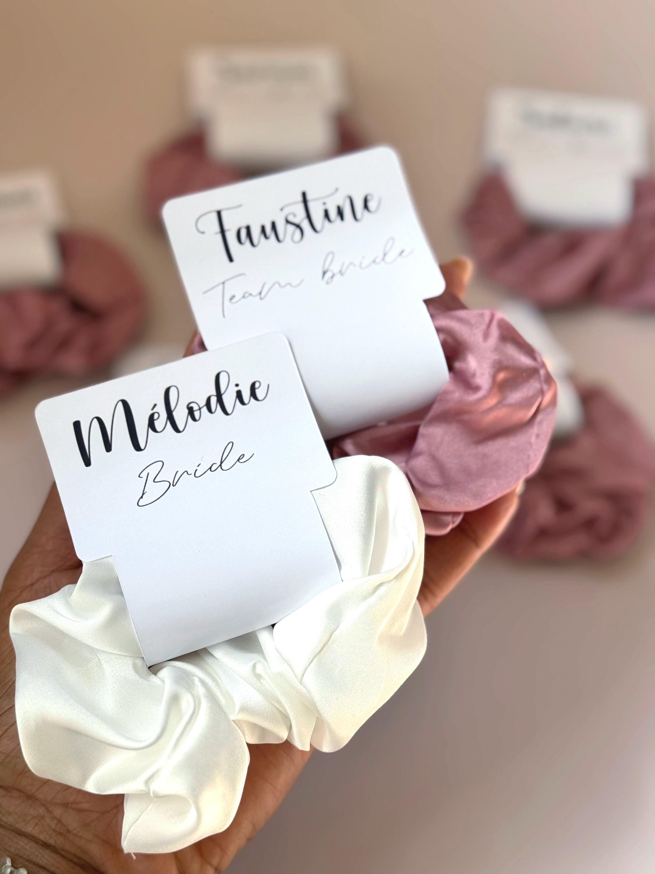 Bachelorette Satin Scrunchie Team Bride Gift Bridesmaid Proposal Silk Scrunchie Gift Bridal Party Accessories Bachelorette Party Gift Hen