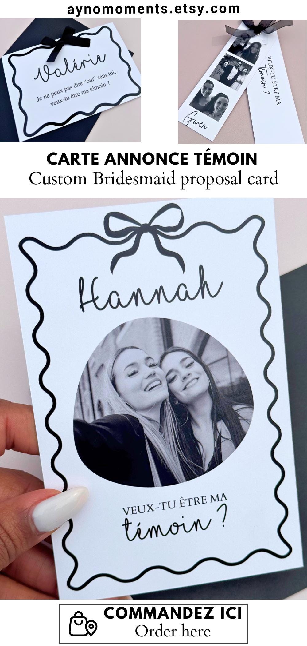 Bridesmaid Proposal Card Maid of Honor Photo Personalized Bridesmaid Gift Bridal Party Whimsical Bridesmaid Proposal Card Will You Be My