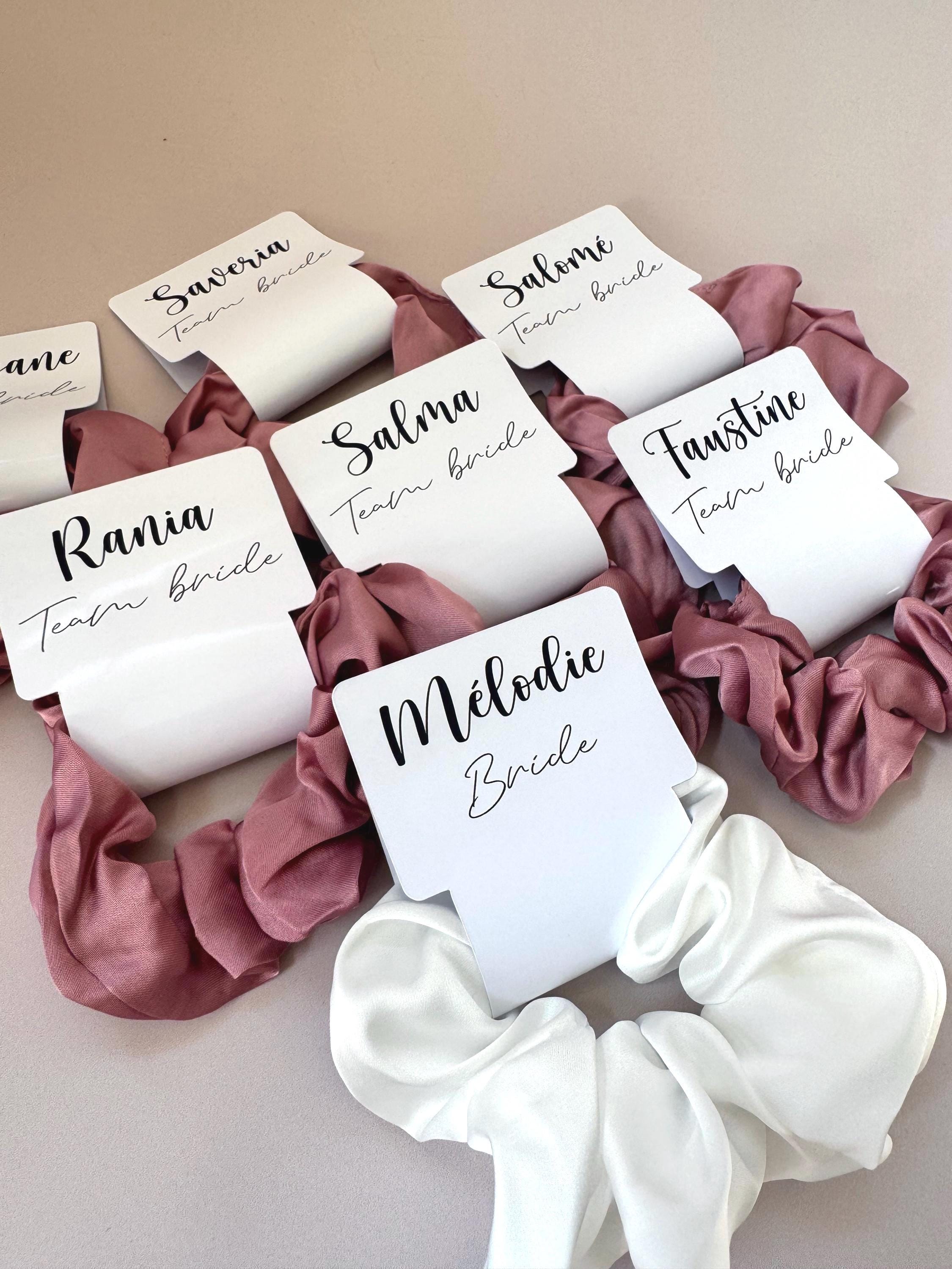 Bachelorette Satin Scrunchie Team Bride Gift Bridesmaid Proposal Silk Scrunchie Gift Bridal Party Accessories Bachelorette Party Gift Hen
