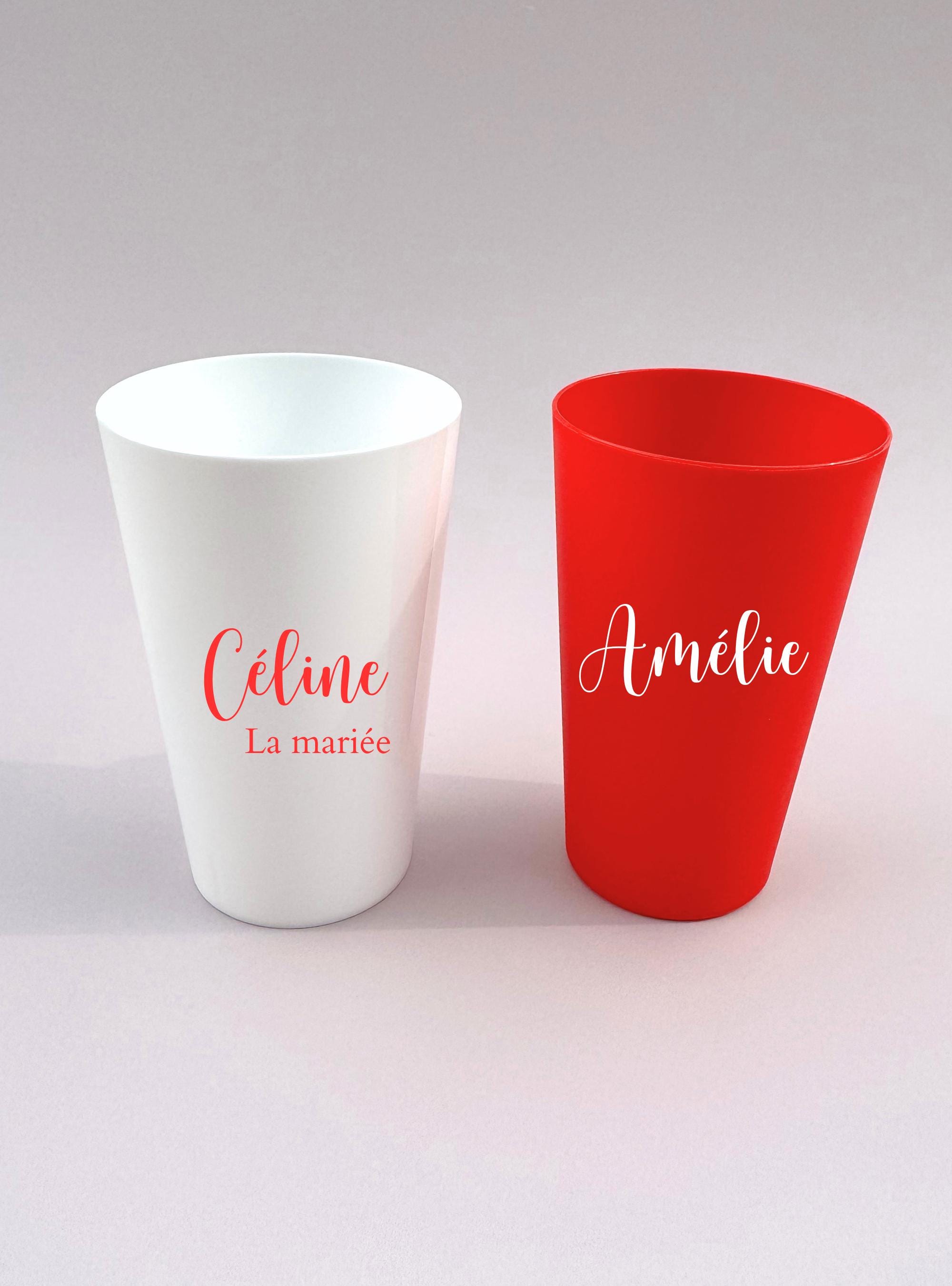 Gobelet EVJF Personnalisé Future Mariée EVJF Décoration Rose Gobelet Team Mariée Accessoire EVJF Cadeau Personnalisé Demoiselle d'Honneur