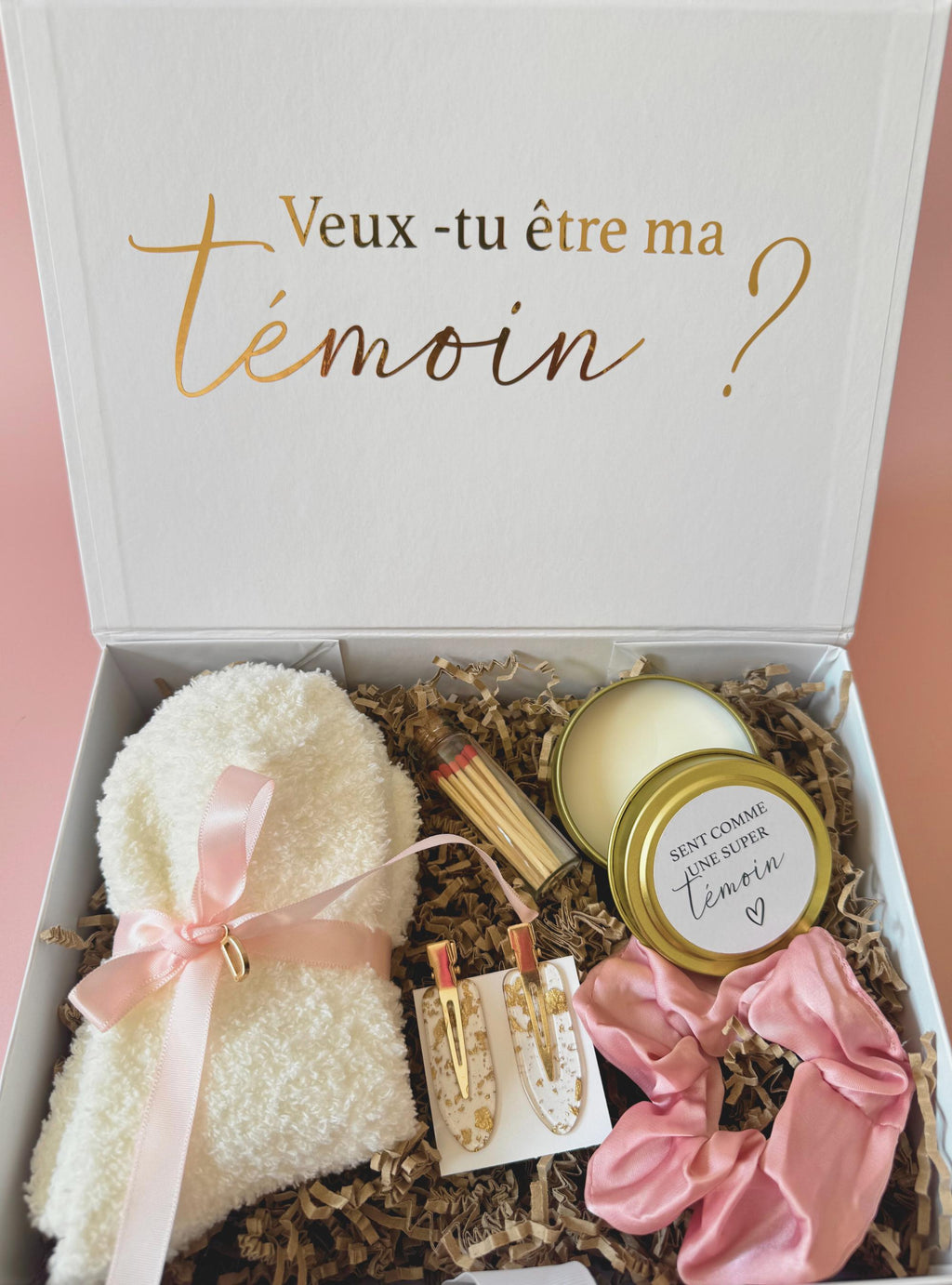 Custom Gift Proposal Bridesmaid Box Candle Wedding Enamel Pin Bridal Party Sunglasse Bridesmaid Scrunchie Maid of Honor Proposal Candle Gift