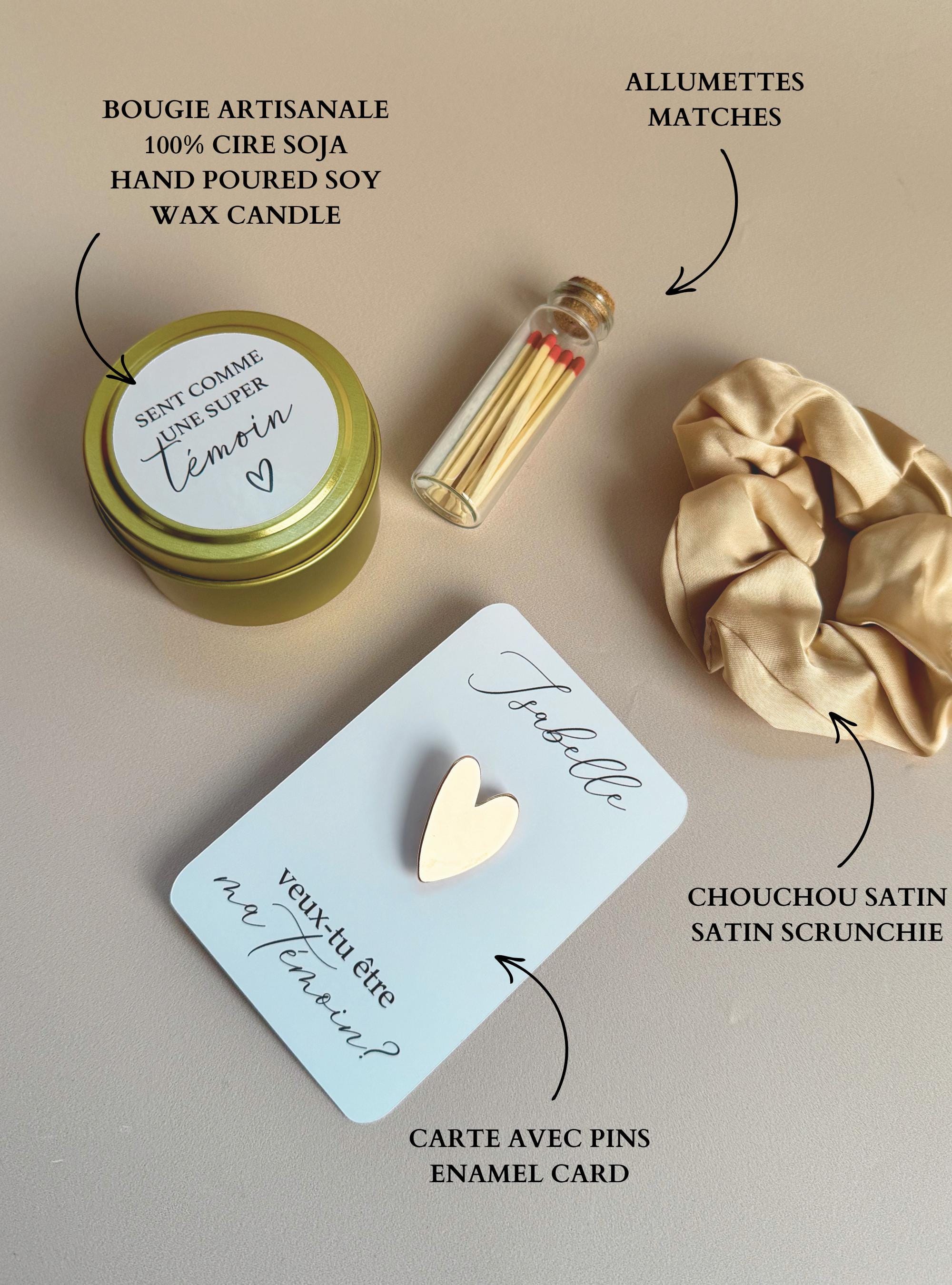 Custom Gift Proposal Bridesmaid Box Candle Wedding Enamel Pin Bridal Party Sunglasse Bridesmaid Scrunchie Maid of Honor Proposal Candle Gift