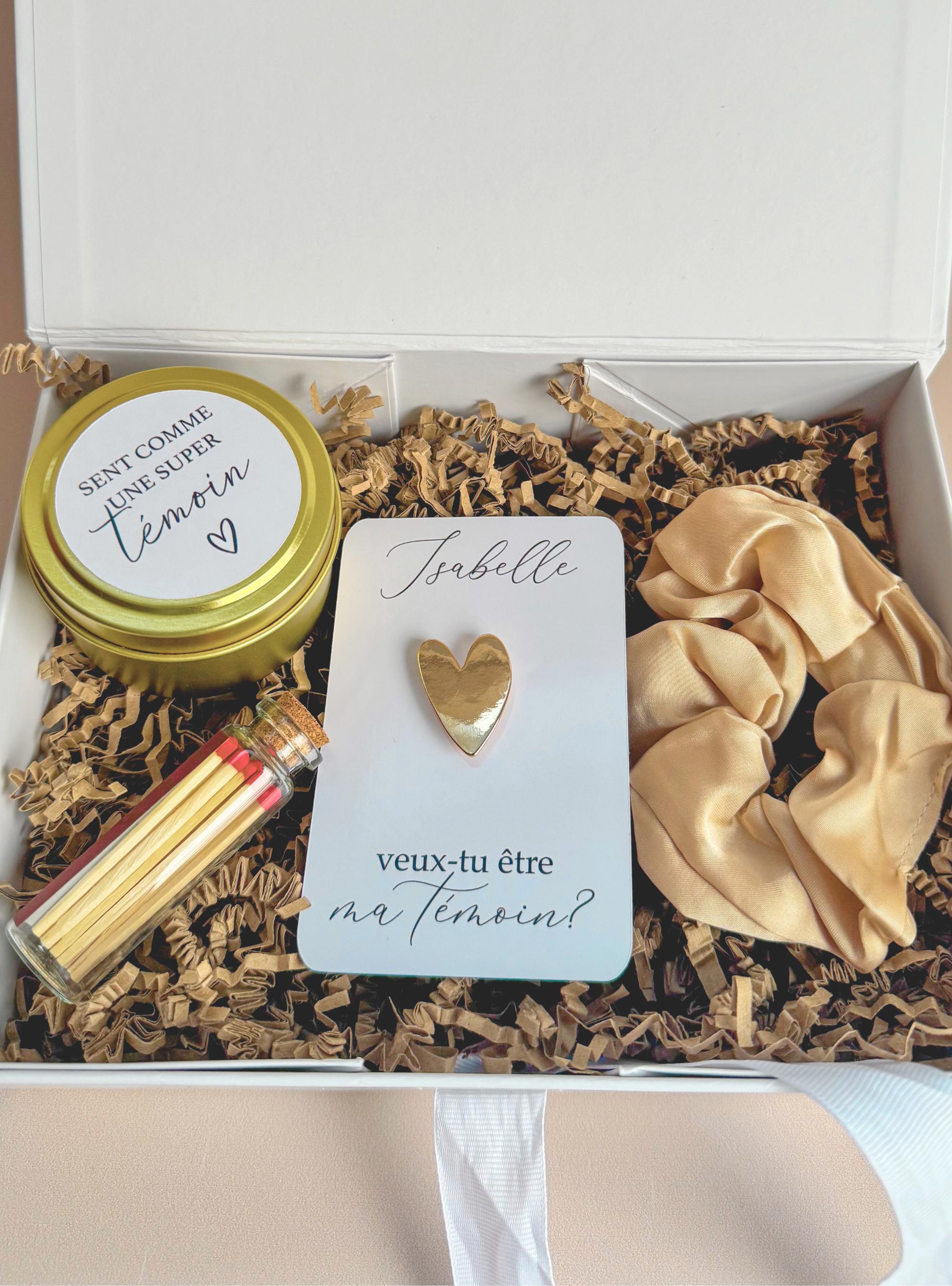 Custom Gift Proposal Bridesmaid Box Candle Wedding Enamel Pin Bridal Party Sunglasse Bridesmaid Scrunchie Maid of Honor Proposal Candle Gift