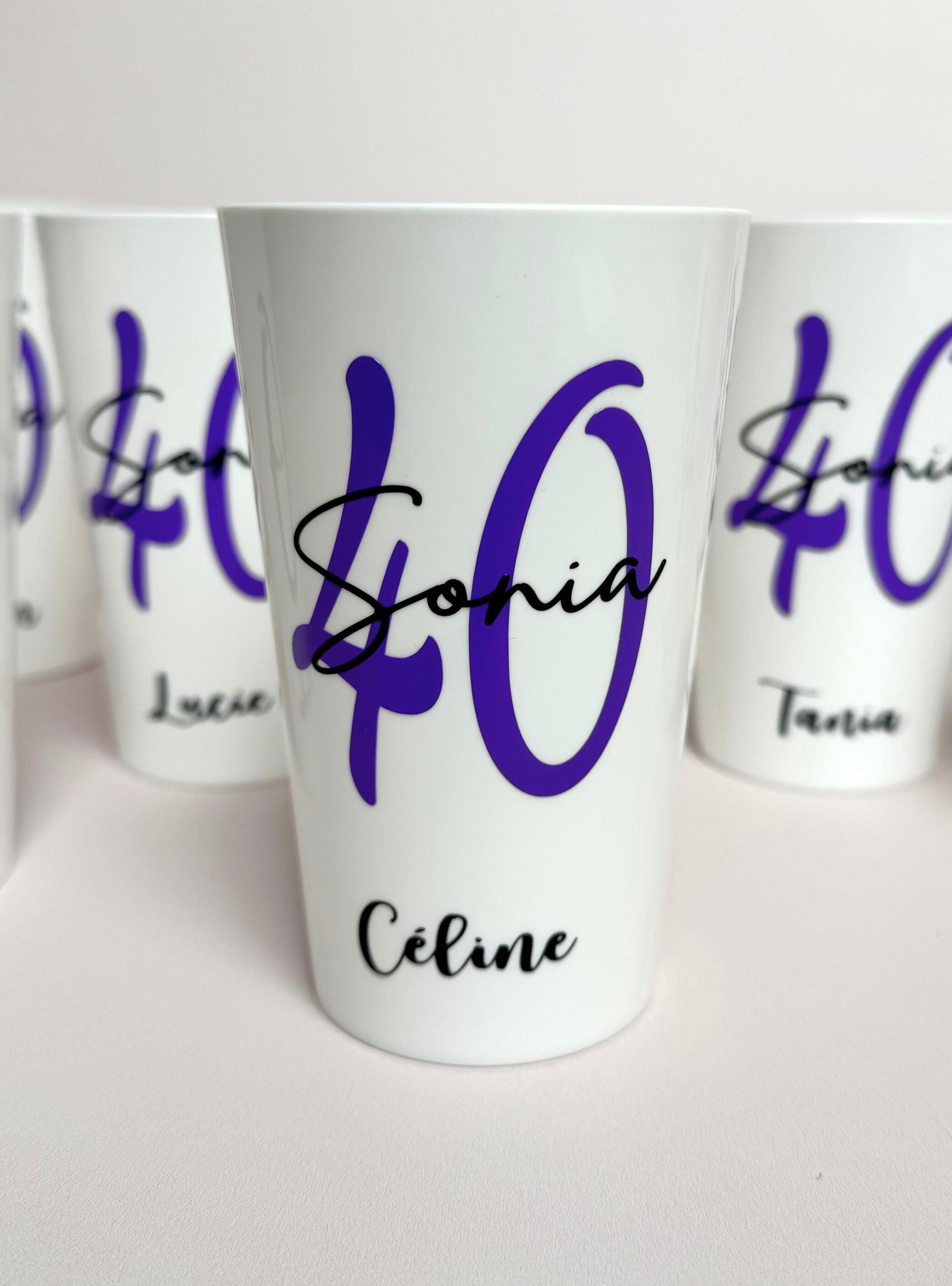 anniversaire gobelet personnalisé cadeaux invités verre personnalisé décoration anniversaire 40 ans gobelet réutilisable écocup personnalisé