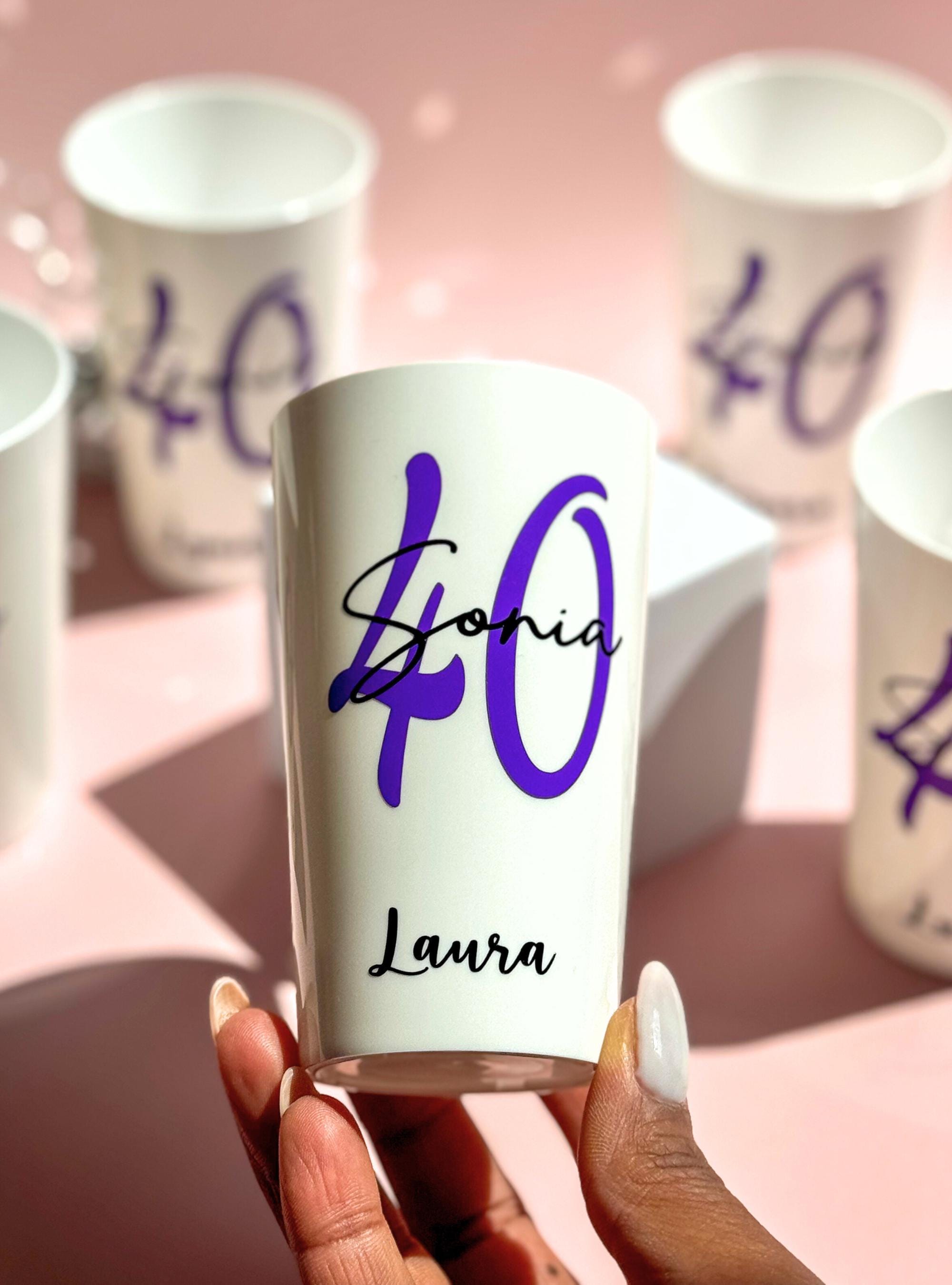 anniversaire gobelet personnalisé cadeaux invités verre personnalisé décoration anniversaire 40 ans gobelet réutilisable écocup personnalisé