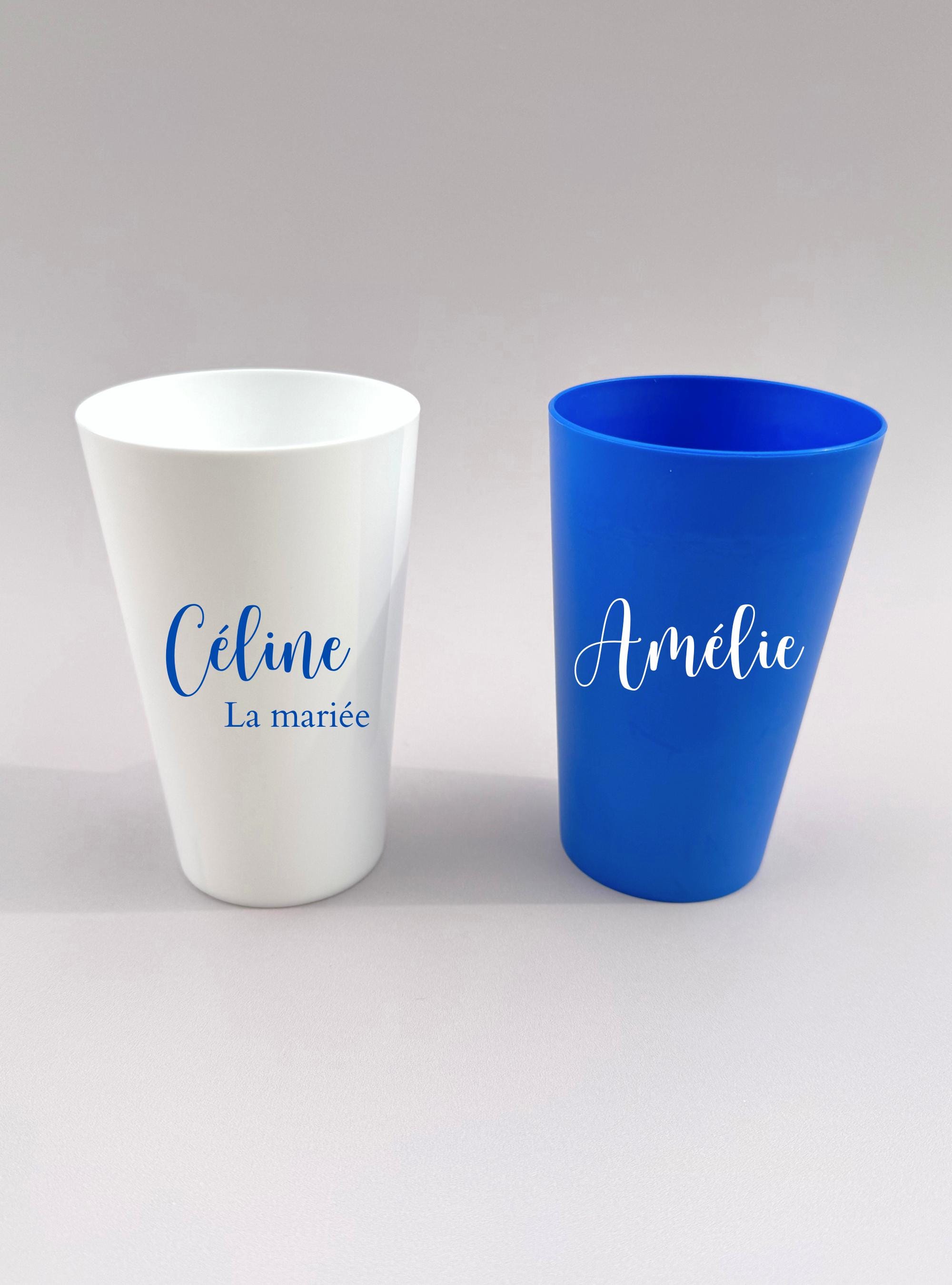 Gobelet EVJF Personnalisé Future Mariée EVJF Décoration Rose Gobelet Team Mariée Accessoire EVJF Cadeau Personnalisé Demoiselle d'Honneur