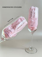Coupe de Champagne Personnalisé Cadeau Demoiselle d'Honneur Demande Témoin Flûte Personnalisé Mariage Sticker Flûte Champagne Mariage Noir