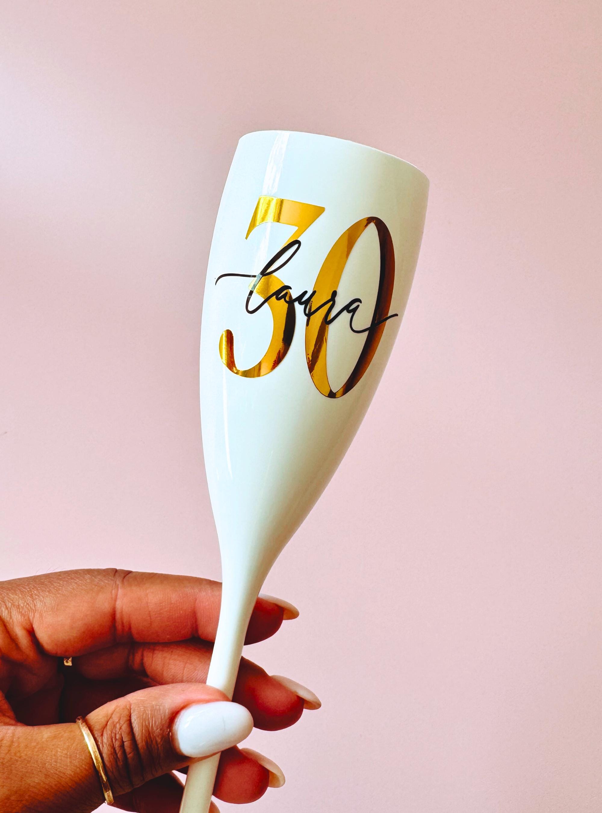 Flûte Champagne Personnalisée Plastique Cadeau Anniversaire Flûte Champagne 30 ans Souvenir Anniversaire Femme 30 ans Gobelet Personnalisé