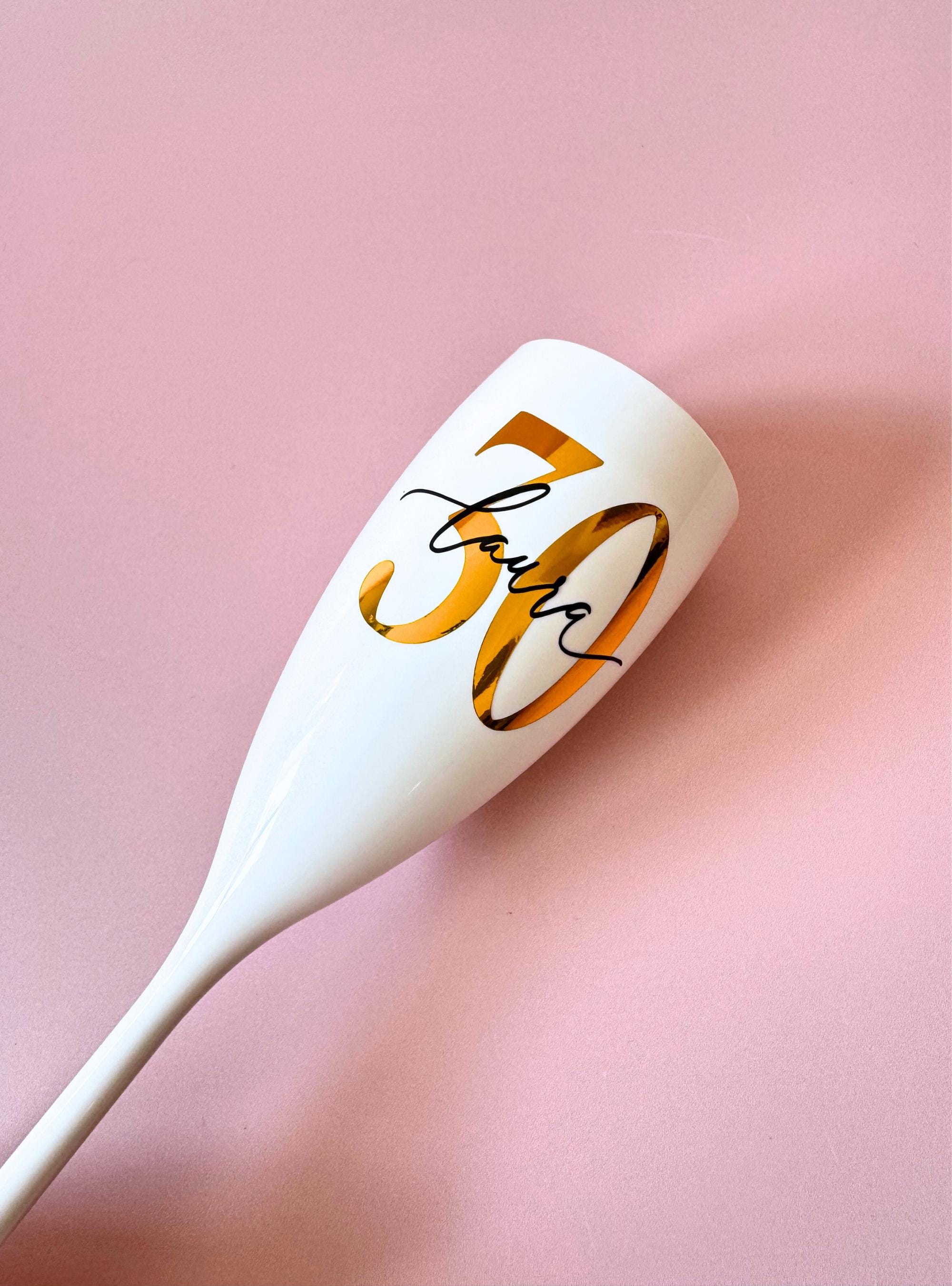 Flûte Champagne Personnalisée Plastique Cadeau Anniversaire Flûte Champagne 30 ans Souvenir Anniversaire Femme 30 ans Gobelet Personnalisé