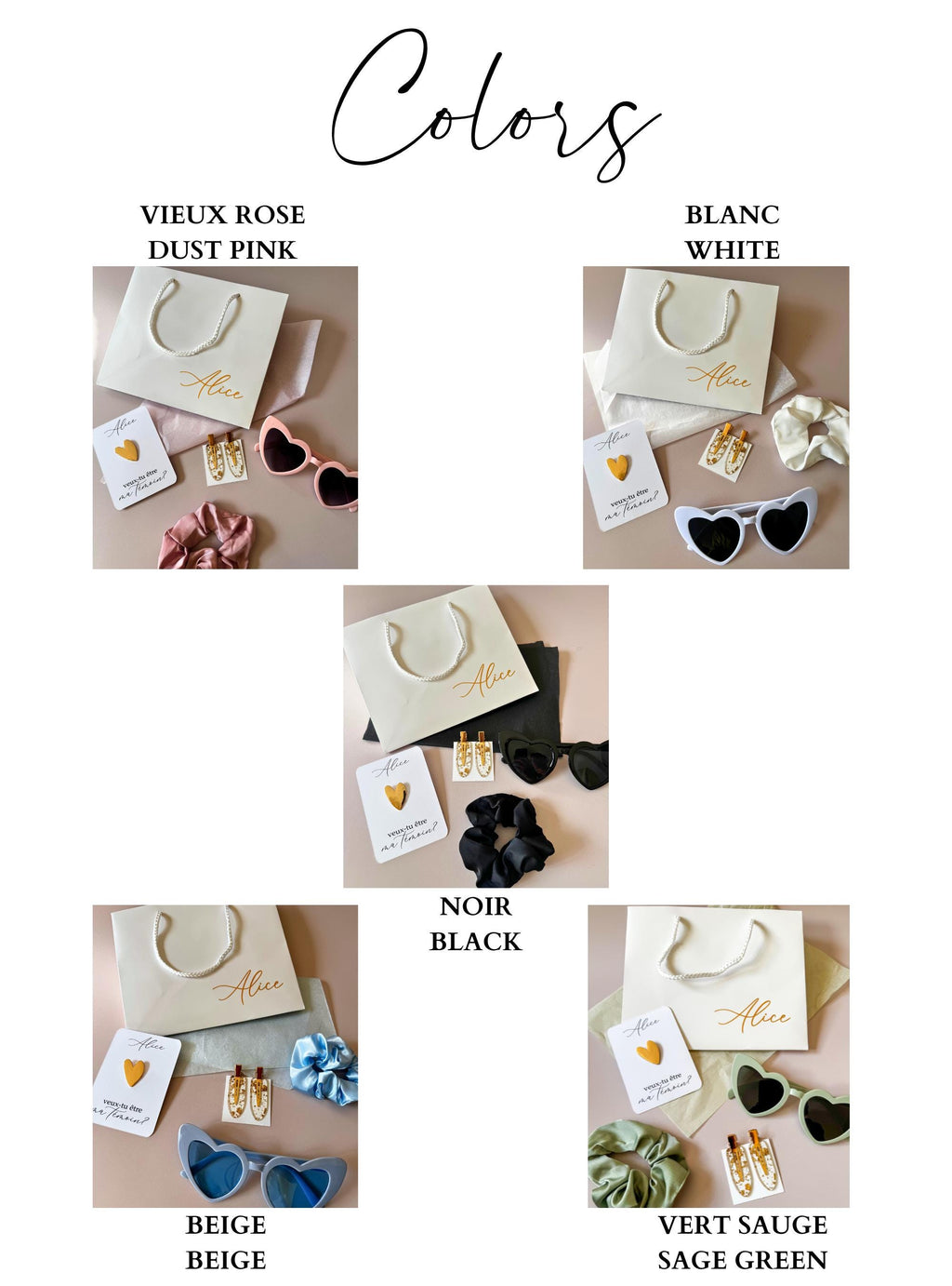 Personalized Bridesmaid Gift Bag Custom Bridal Party Gift Bag Wedding Proposal Bridesmaid Gift Ideas Maid of Honor Proposal Gift Bag Green