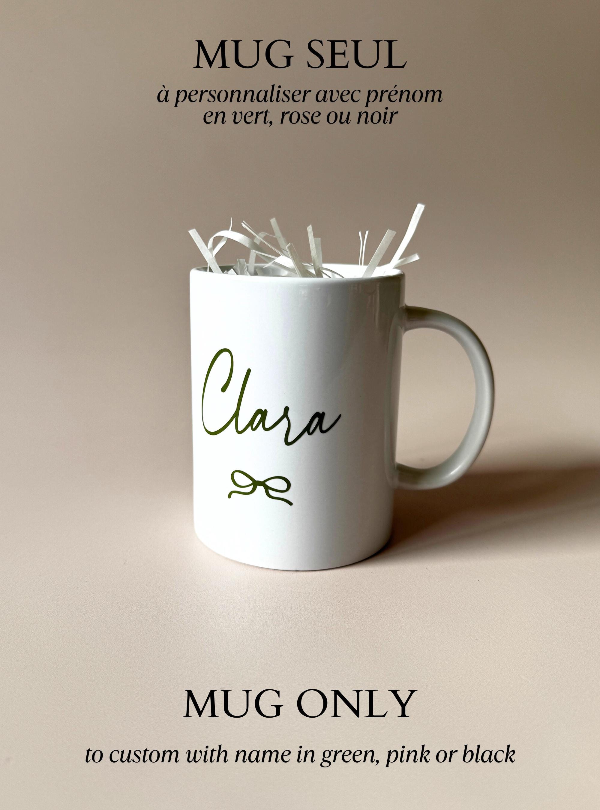 Cadeau Mug Personnalisé Noël Cadeau Femme Personnalisé Tasse Céramique Prénom Vert Mug Coffret Accessoires Cheveux Cadeau Noël Soin Fille