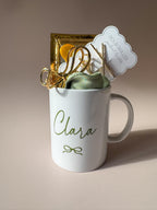 Cadeau Mug Personnalisé Noël Cadeau Femme Personnalisé Tasse Céramique Prénom Vert Mug Coffret Accessoires Cheveux Cadeau Noël Soin Fille