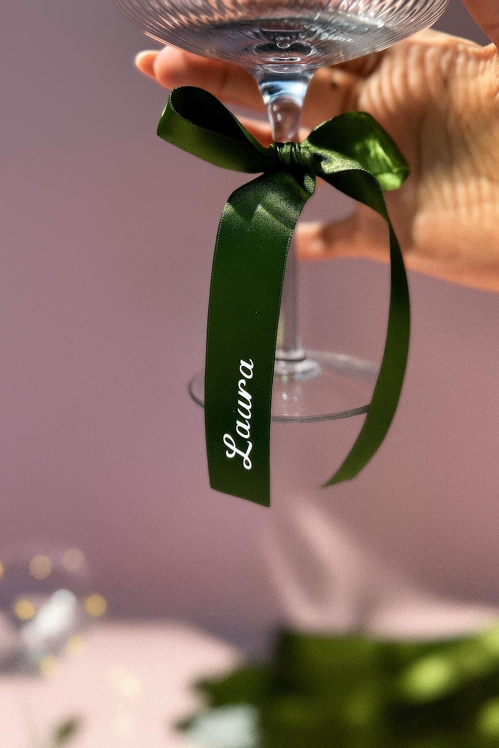 Ruban Personnalisé Marque Place Mariage Noeud Satin Marque Verre Ruban Satin Mariage Hiver Décoration Table Bleu Ruban Satin Personnalisé