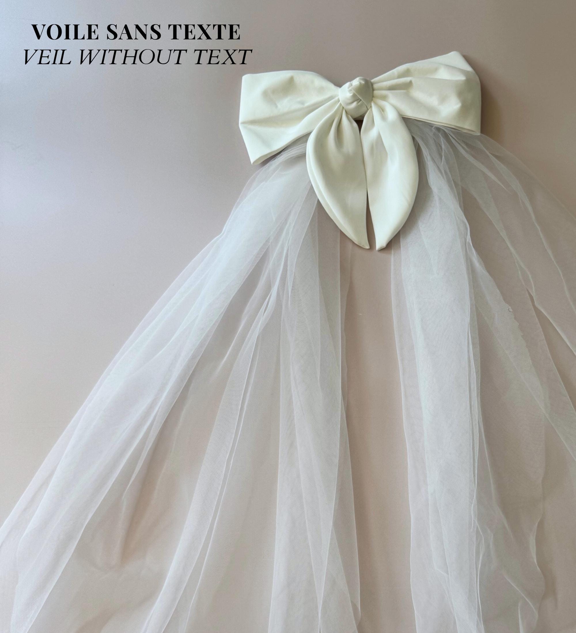 Voile Mariée Noeud Personnalisé Cadeau Future Mariée Accessoire EVJF Personnalisé Cadeau Fiançailles Accessoire Cheveux Mariée Voile Tulle
