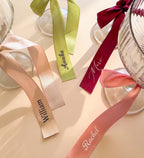 Marque Place Mariage Burgundy Ruban Mariage Déco Rose Noeud Ruban Satin Personnalisé Vert Ruban Prénom Déco Table Mariage Nude Ruban Satin