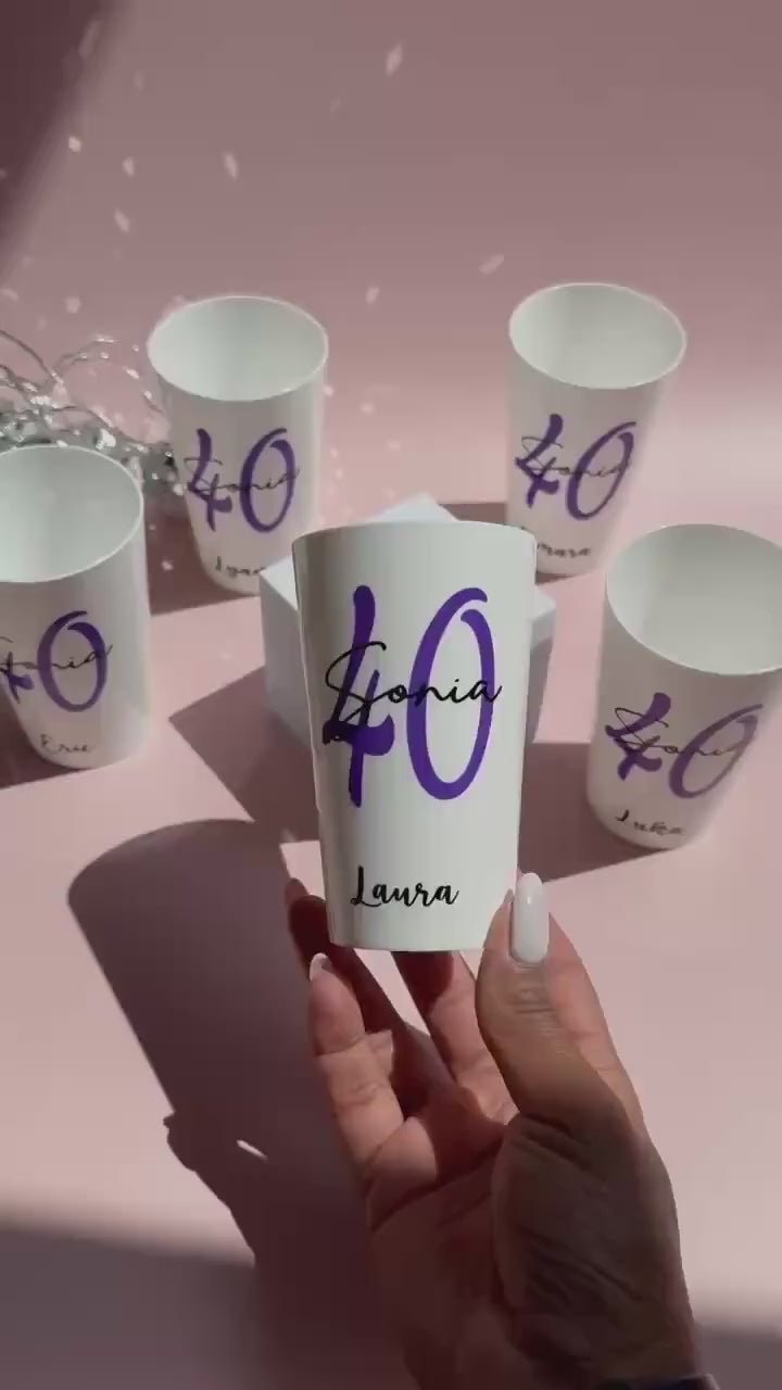 anniversaire gobelet personnalisé cadeaux invités verre personnalisé décoration anniversaire 40 ans gobelet réutilisable écocup personnalisé